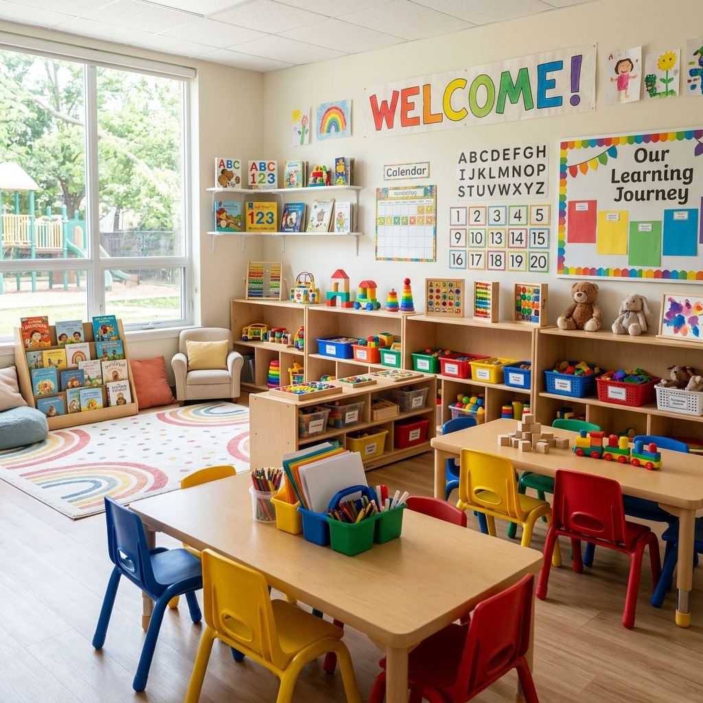 Bright and colorful daycare center